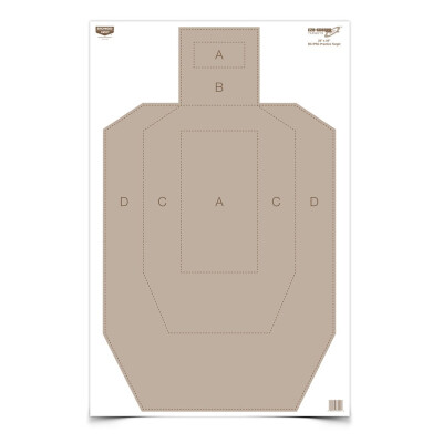 Birchwood Casey Eze-Scorer 23"x35" IPSC Practice Paper Target Indoor/Outdoor White 100 Pack 37025