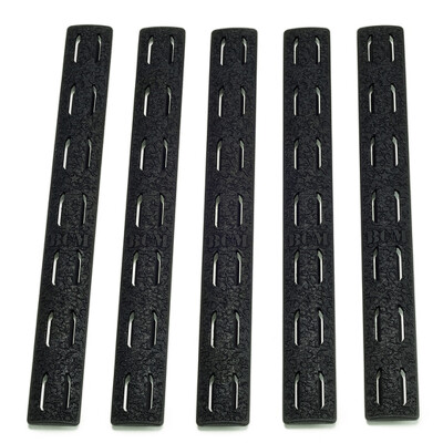 Bravo Company KeyMod Rail Panel Kit 5.5" Polymer Black 5 Pack BCM-KMR-RP-BLK-5