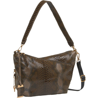 Bulldog Convertible Hobo Crossbody Purse with Holster Snake Skin