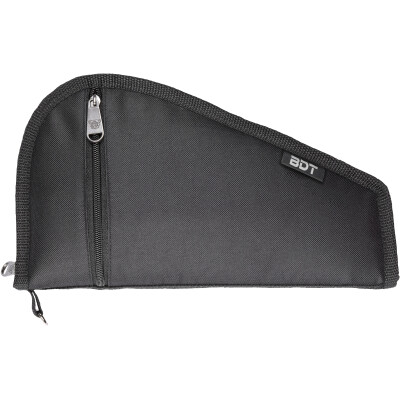 Bulldog Deluxe Pistol Case With Pocket and Sleeve 12"x6" Nylon Black