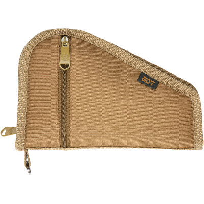 Bulldog Deluxe Pistol Case With Pocket and Sleeve 12"x6" Nylon Tan