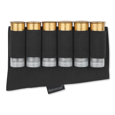 Bulldog Cases Shotgun Buttstock 6 Shell Holder Nylon Black WBSS