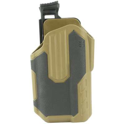 BLACKHAWK! Omnivore Semi Auto with Surefire X300/X300U-A Multifit Belt Holster Level 2 Retention Left Hand Polymer Coyote Tan and Black