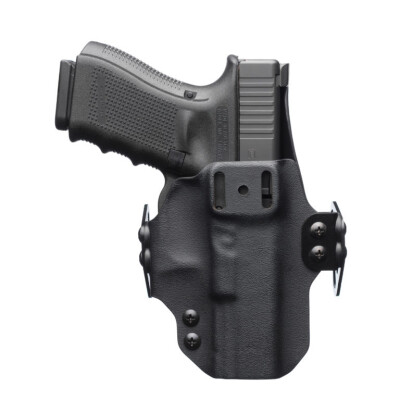 BlackPoint Tactical DualPoint Appendix Outside The Waistband Holster Glock 43 Right Hand Draw 1.75" Strut Loop Kydex Matte Black
