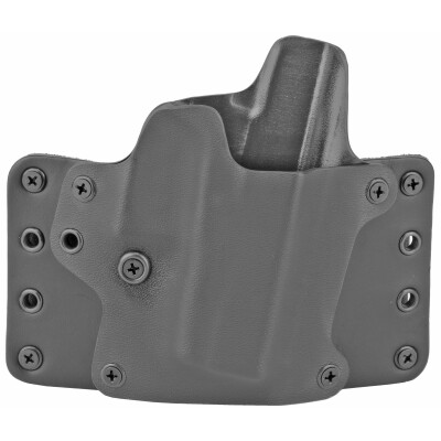 BlackPoint Tactical Leather WING OWB Belt Slide Holster Glock 43X Right Hand Leather/Kydex Hybrid Black