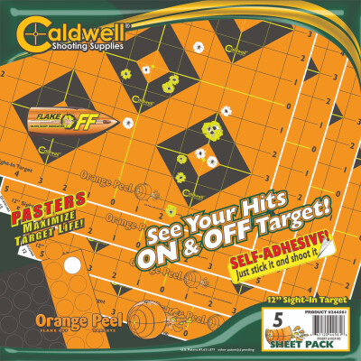 Caldwell Orange Peel 12" Self-Adhesive Sight-In Targets 5 Pack