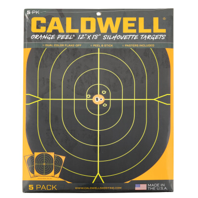 Caldwell Orange Peel Oval and Silhouette Targets 12x18in 5 Pack
