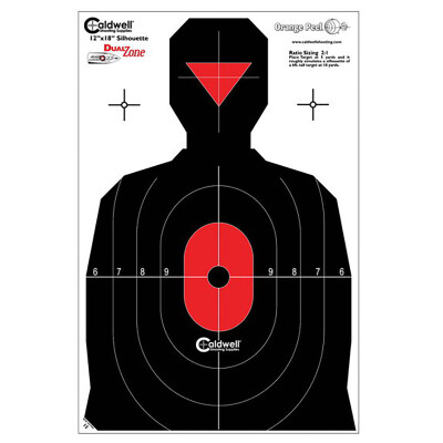 Caldwell Silhouette Dual Zone Target 12x18 in 8 Pack