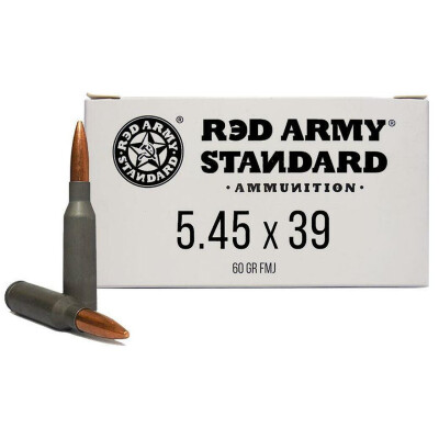 Century Red Army Standard White 5.45x39 Ammunition 20 Rounds FMJ 60 Grain Steel Cased