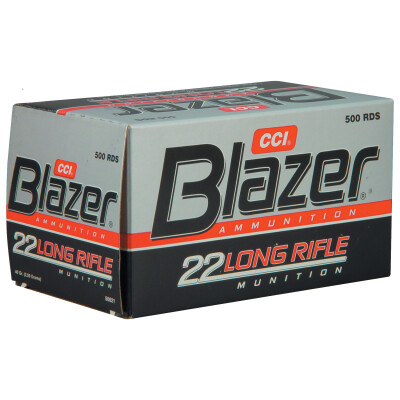 CCI Blazer .22 LR Ammunition 500 Rounds LRN 40 Grain