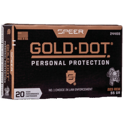 Speer Gold Dot Personal Protection .223 Remington Ammunition 20 Rounds GDSP 55 Grain