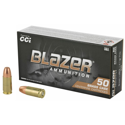 CCI Blazer Brass 9mm Luger Ammunition 50 Rounds FMJ 147 Grain
