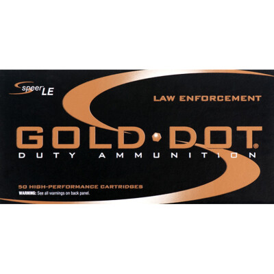 Speer LE Gold Dot 9mm Luger Ammunition 50 Rounds GDHP 124 Grain