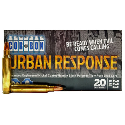 Cor-Bon Urban Response .223 Remington Ammunition 20 Rounds Frangible JHP 55 Grain