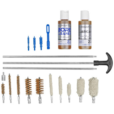 DAC Gunmaster 19 Piece Universal Cleaning Kit with 2.0 Oz Bore Cleaner and 2.0 Oz Lubricant