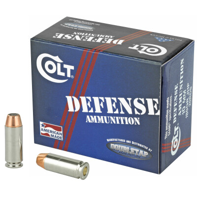 DoubleTap Colt Defense 10mm Auto Ammunition 20 Rounds JHP 180 Grain