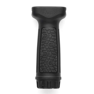 Daniel Defense Picatinny Compatible Vertical Foregrip Dual O-Ring Storage Compartment Soft Touch Rubber Overmolding Injection Molded Glass Infused Polymers Black Finish