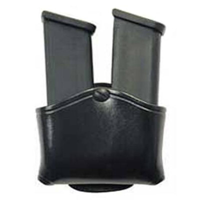Don Hume Snap On Double Magazine Pouch Double Stack Mags Leather Black