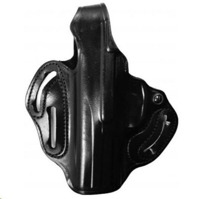 DeSantis Thumb Break Scabbard Belt Holster 1911 5" Barrel with Rail Left Hand Leather Black Finish 001BBF9Z0
