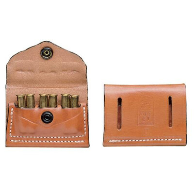 DeSantis 2x2x2 A08 .38/.357 Caliber Shell Pouch Ambidextrous Leather Tan