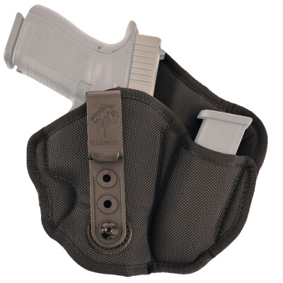 DeSantis Inner Piece 2.0 Holster IWB with Magazine Pouch for Glock 26/27. Ruger SR9/40C and Similar Right Hand Nylon Black
