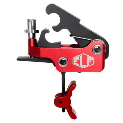 Elftmann ELF-SE Drop-in AR-15 Trigger with Knob Large Pin Red Curved