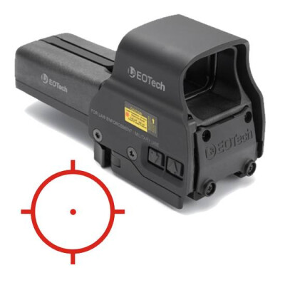 EOTech 518 Holographic Weapon Sight 65 MOA Ring/One MOA Dot Quick Detach Mount AA Batteries Picatinny Black 518.A65
