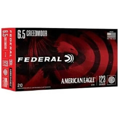 Federal American Eagle 6.5 Creedmoor Ammunition 20 Rounds 123 Grain OTM 2875 fps