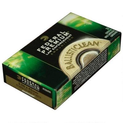 Federal BallistiClean .223 Remington Ammunition 20 Rounds 55 Grain Frangible Reduced Hazard Training 3100fps
