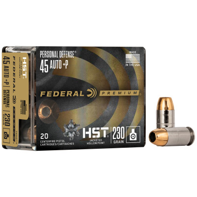 Federal Premium HST .45 ACP +P Ammo 230 Grain HST JHP