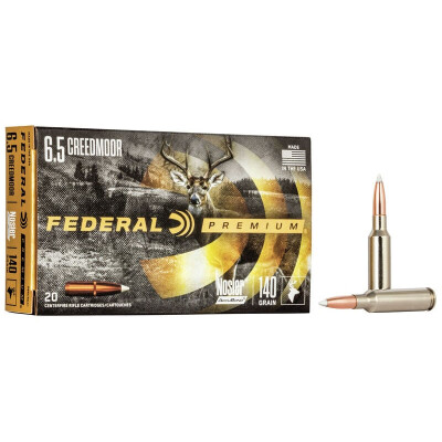 Federal Nosler AccuBond 6.5 Creedmoor Ammunition 20 Rounds Polymer Tip BT 140 Grain