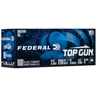 Federal Top Gun 12 Gauge Ammo 2-3/4" Shell #8 Lead Shot 1-1/8 oz