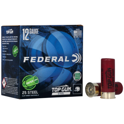 Federal Top Gun Paper Wad 12 Gauge Ammunition 25 Rounds 2-3/4" #7.5 Steel