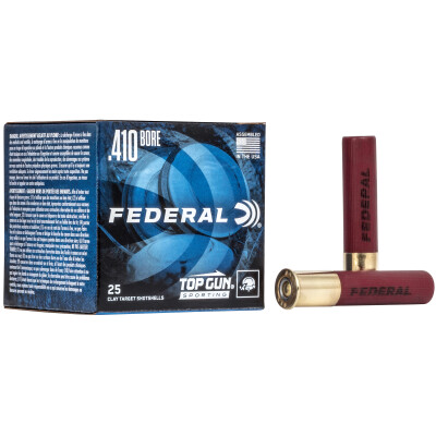 Federal Top Gun 410 Bore Ammo 2-1/2" Shell #7.5 Lead 1/2 oz 1330 fps