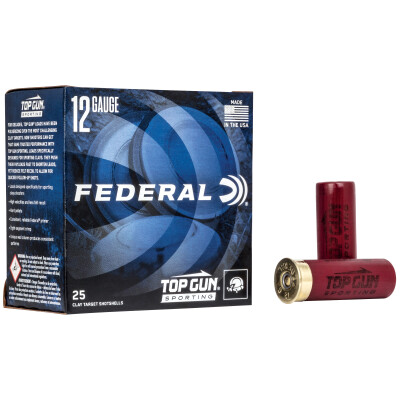Federal Top Gun Sporting 12 Gauge Ammunition 25 Rounds 2-3/4" #7.5 Lead