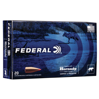 Federal Varmint & Predator 6.5 Creedmoor Ammunition 20 Rounds 95 Grain Hornady V-Max Projectile 3300fps