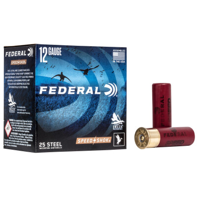 Federal Speed Shok 12 Gauge Ammo 3" #4 Steel 1.25 oz