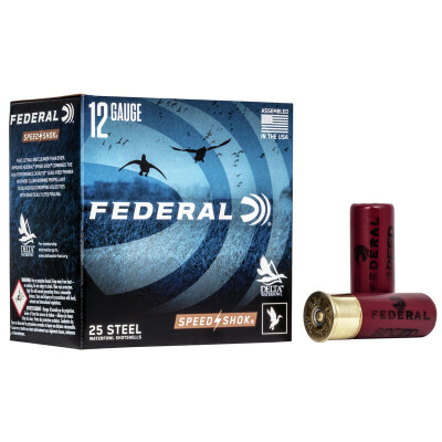 Federal Speed-Shok 12 Gauge Ammunition 25 Rounds 2-3/4" #4 Steel