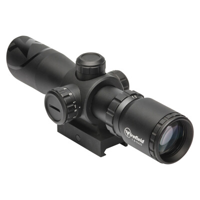 Firefield Barrage 1.5-5x32 Rifle Scope Illuminated Mil-Dot Reticle 1/2 MOA Second Focal Plane CR2032 Battery Integral Weaver-Style Mount Matte Black Finish