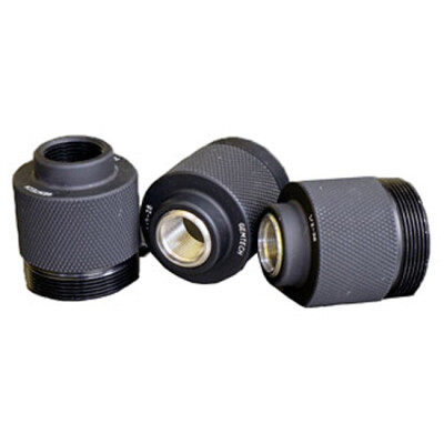Gemtech Threaded Rear Mounts For Use With Gemtech GM-9/Multimount Suppressors Attached To Fixed Barrel Carbines/SMG Threaded 1/2x28 Grip Pattern Matte Black MM9-FIXED-12-28