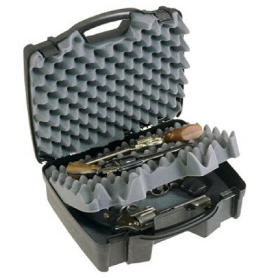 Plano Protector Series Four Pistol Case Heavy Duty Latches Molded In Handle Thick Walled Construction Polymer Matte Black 140402