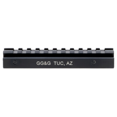 GG&G AR-15 Standard Length Picatinny Riser Rail Aircraft Grade Aluminum Hard Coat Anodized Matte Black