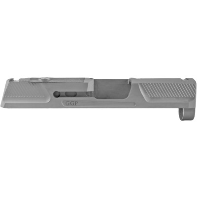 Grey Ghost Precision GGP365 Stripped Version 2 Slide for Sig P365 Optic Cutout with G10 Cover Plate Gray DLC Finish
