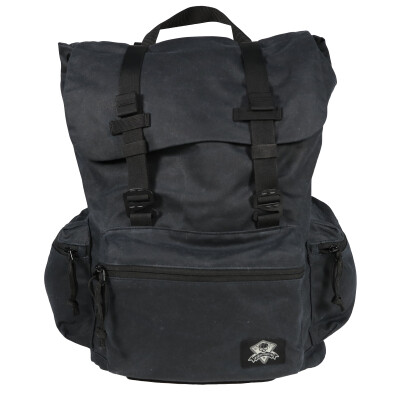 Grey Ghost Gear Drifter Waxed Canvas Backpack Black