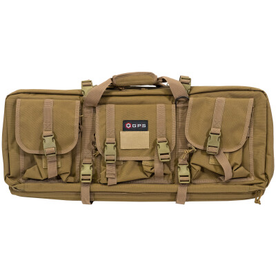 G-Outdoors G.P.S. Tactical 28" Double Rifle Case 600D Polyester FDE