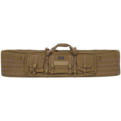 G-Outdoors G.P.S. Tactical 55" Double Rifle Case Backpack Straps MOLLE Compatible Nylon FDE