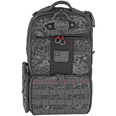 G Outdoors GPS Tactical Range "Tall" Backpack MOLLE Bag Nylon Black Camo