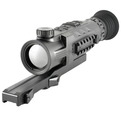 IRay USA Rico Mk1 384 Thermal Rifle Scope 4x42mm Magnification 7 Reticles 5 Imaging Modes Rechargeable Battery Black