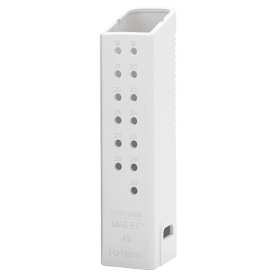 KRISS USA MagEx2 Extension Kit for Glock 20/40 10mm +18 Capacity Polymer Alpine White
