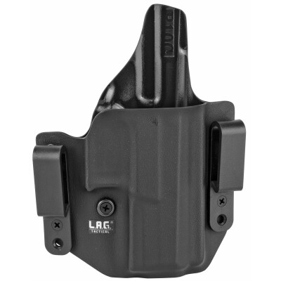 LAG Tactical Defender Series OWB/IWB Holster for CZ P-10C Models Right Hand Draw Kydex Construction Matte Black Finish
